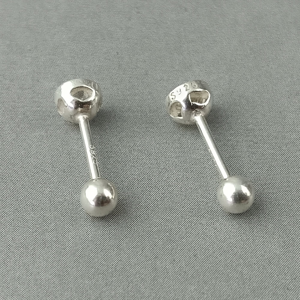 925 Sterling Silver CZ Inlay Ear Post Lab Tested Authentic DDP In Stock Online Anti Tarnish DIY Stud Earring Findings