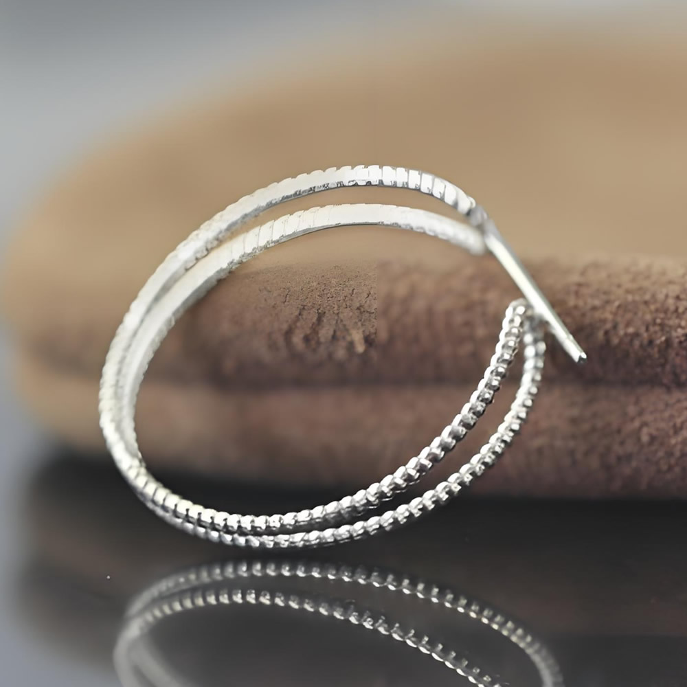 Sterling Silver Hoops Earring Components