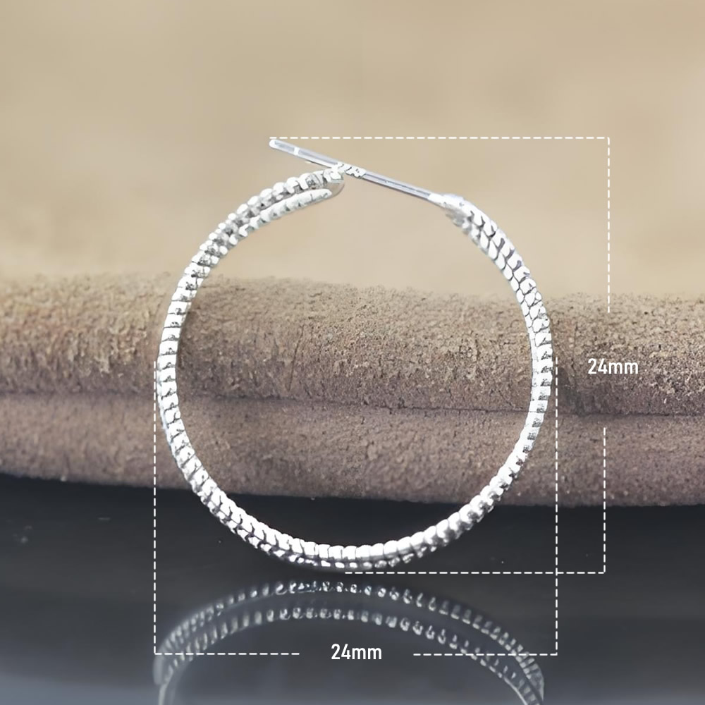 Sterling Silver Hoops Earring Components