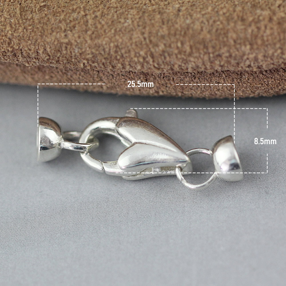 Sterling Silver Fold Over Necklace Clasp