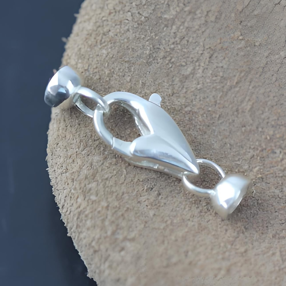 Sterling Silver Fold Over Necklace Clasp