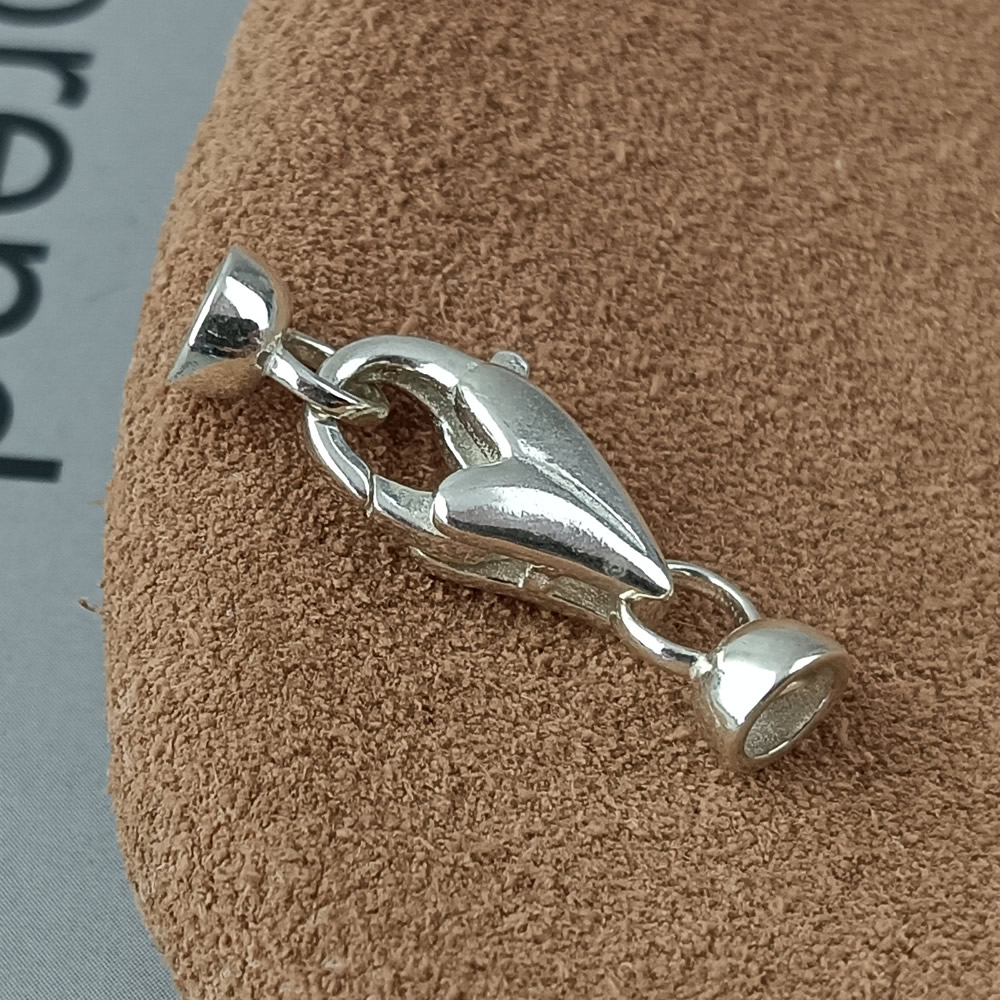 Sterling Silver Fold Over Necklace Clasp