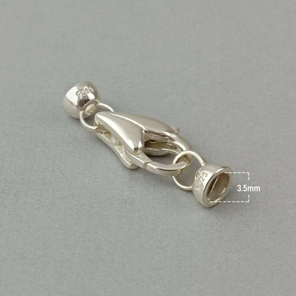 Sterling Silver Fold Over Necklace Clasp