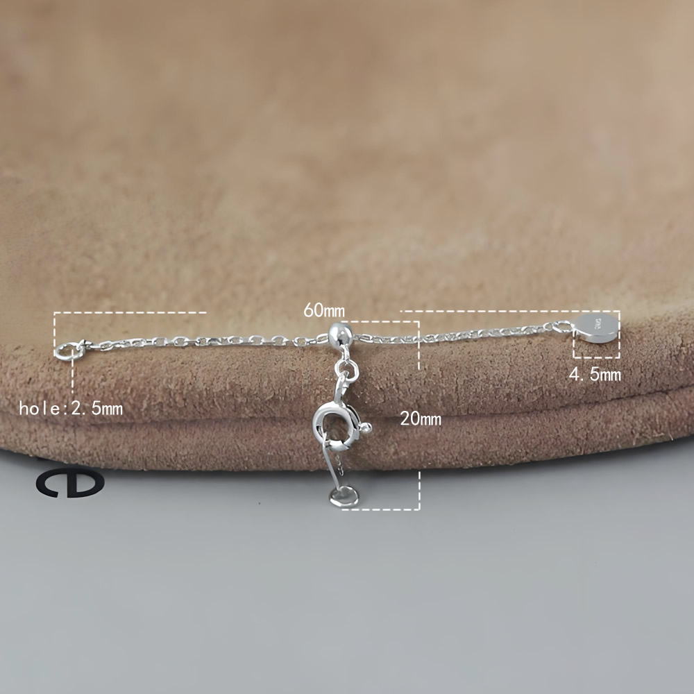 Polished Solid Silver Crimp Leather Rope Tube Lab Verified Pure Silver DDP Ready Stock Sturdy Nordic Cord Craft Supplies