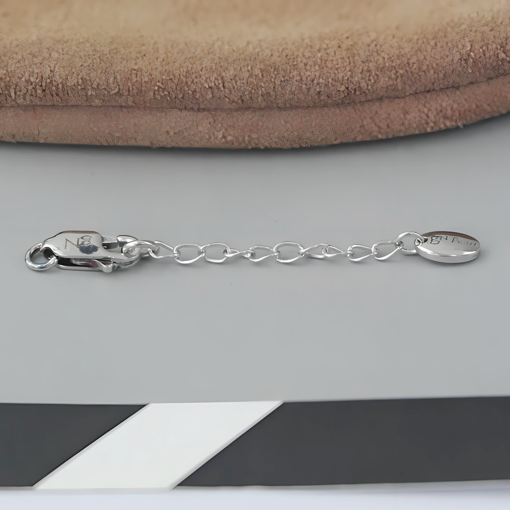 Sterling Silver Cord End With Lobster Clasp Lab Verified Leather Bracelet Fitting
