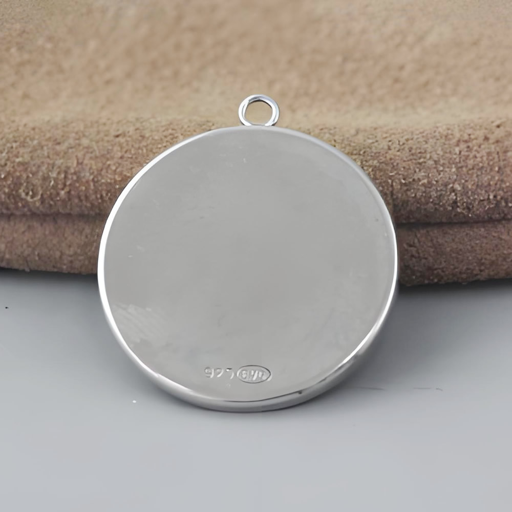 925 Sterling Silver Plain Blank Pendant Lab Tested Authentic DDP In Stock Online Anti Tarnish DIY Engraving Jewelry Findings