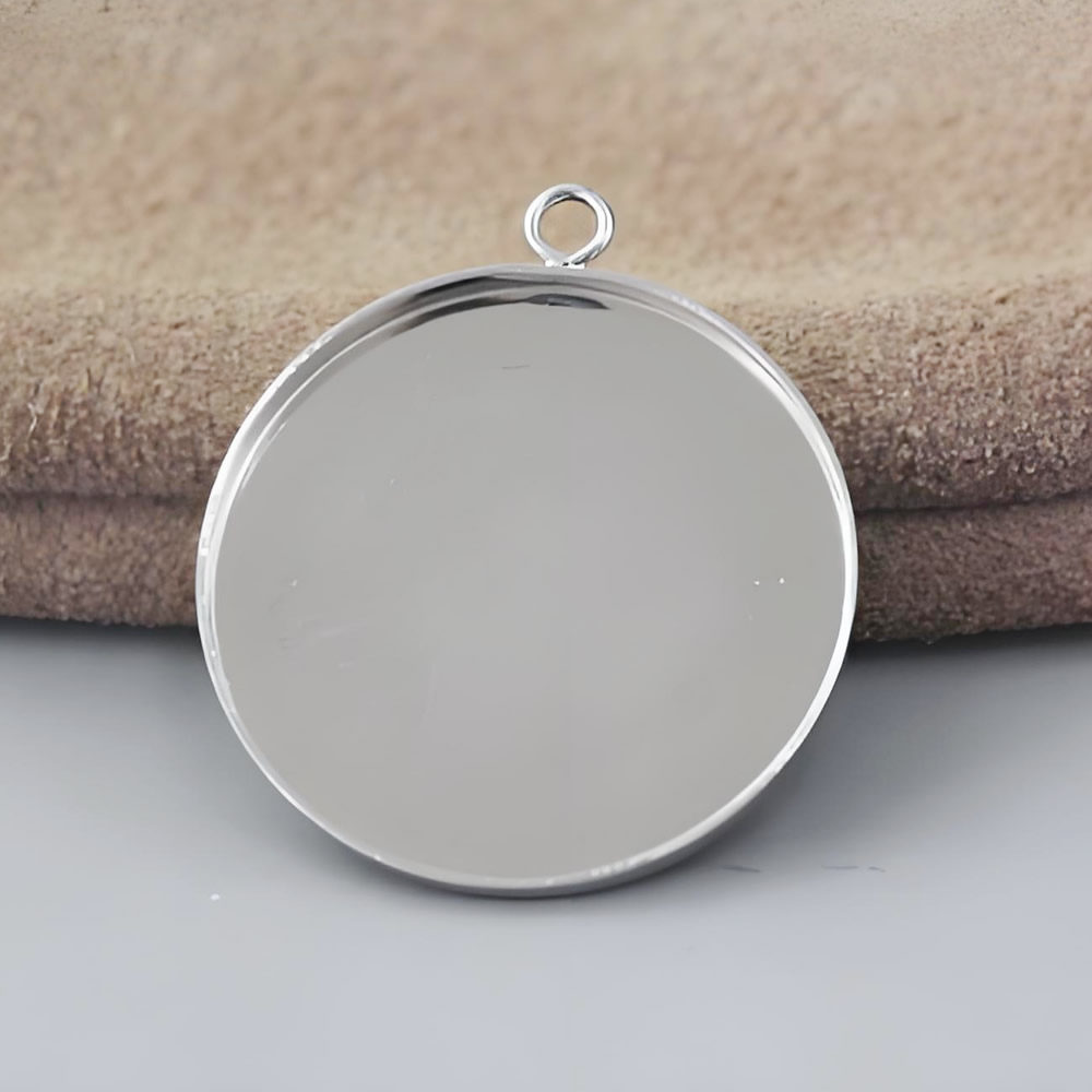 925 Sterling Silver Plain Blank Pendant Lab Tested Authentic DDP In Stock Online Anti Tarnish DIY Engraving Jewelry Findings