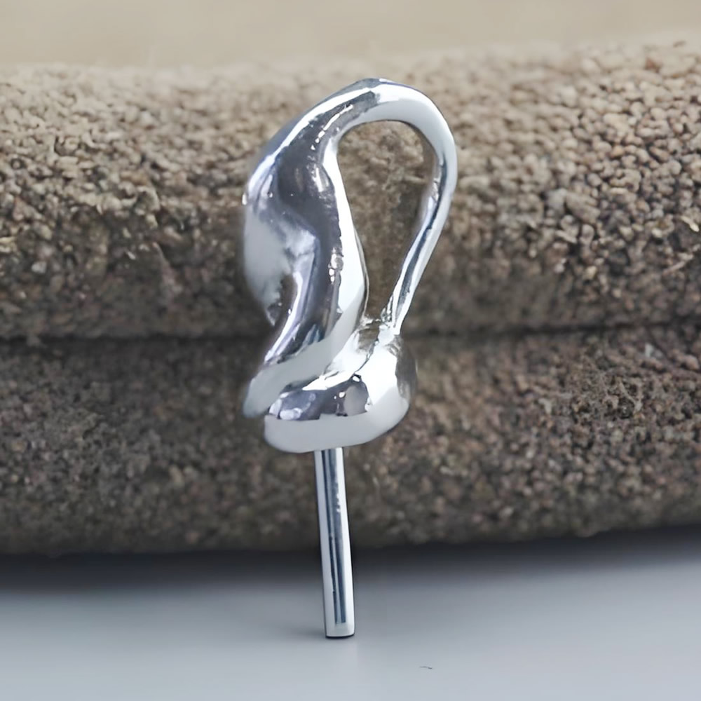 925 Sterling Silver Smooth Pearl Pendant Bail Lab Tested Authentic DDP In Stock Anti Tarnish DIY Necklace Jewelry Findings