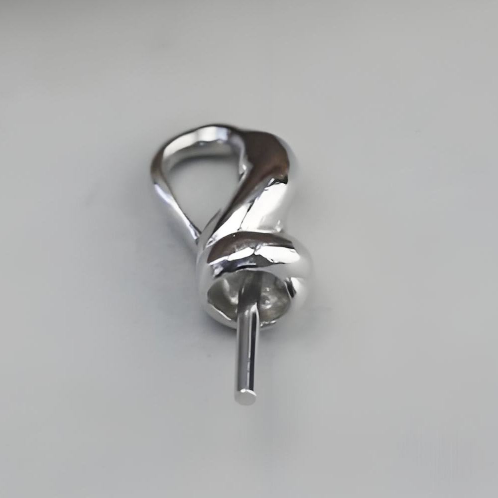 925 Sterling Silver Smooth Pearl Pendant Bail Lab Tested Authentic DDP In Stock Anti Tarnish DIY Necklace Jewelry Findings
