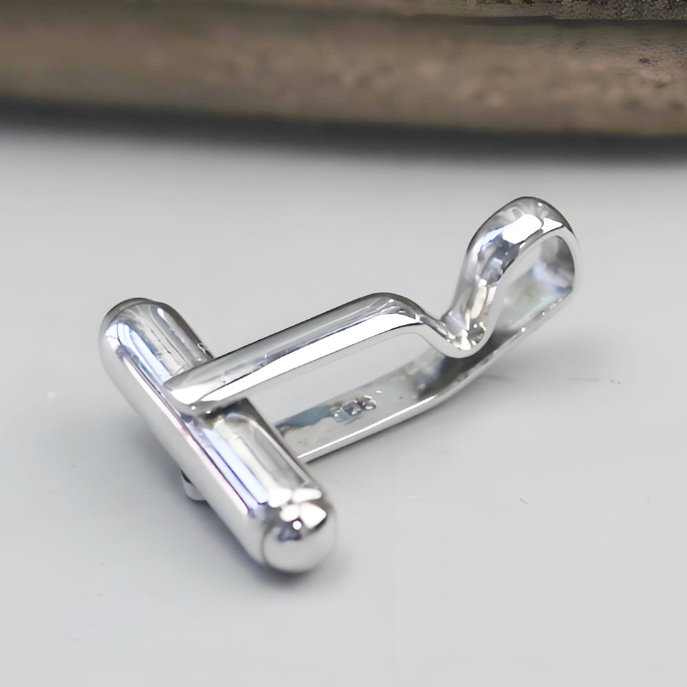 925 Sterling Silver Swivel Cuff Link Foot Lab Tested Authentic DDP In Stock Online Anti Tarnish DIY Cufflink Jewelry Findings