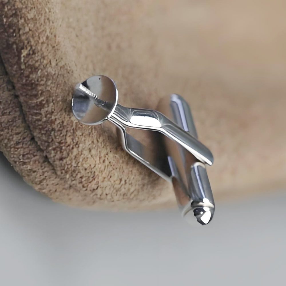 925 Sterling Silver Blank Cuff Link Setting Lab Tested Authentic DDP In Stock Online Anti Tarnish DIY Men Jewelry Findings