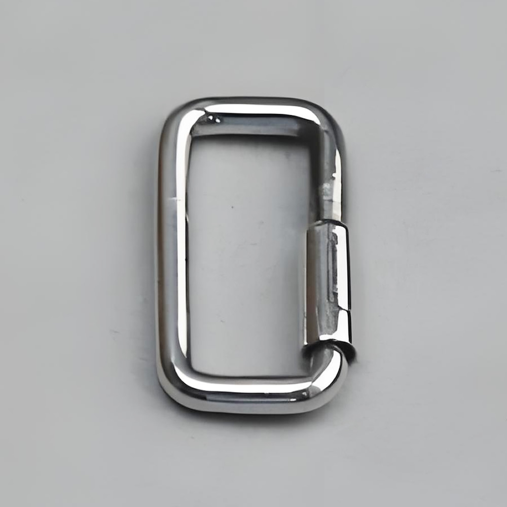 Sterling Silver Rounded Rectangle Spring Necklace Clasp Lab Tested Authentic DDP In Stock Online Anti Tarnish DIY Chain Jewelry 