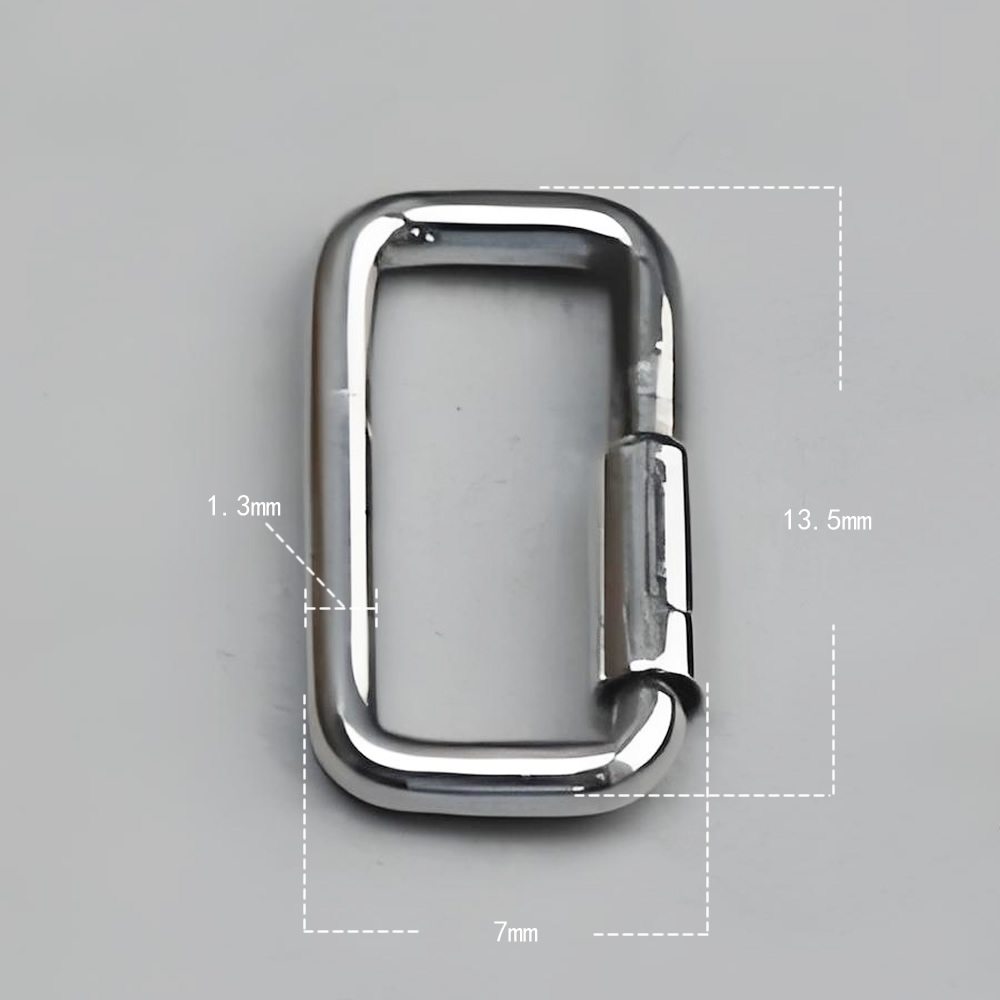 Sterling Silver Rounded Rectangle Spring Necklace Clasp Lab Tested Authentic DDP In Stock Online Anti Tarnish DIY Chain Jewelry 