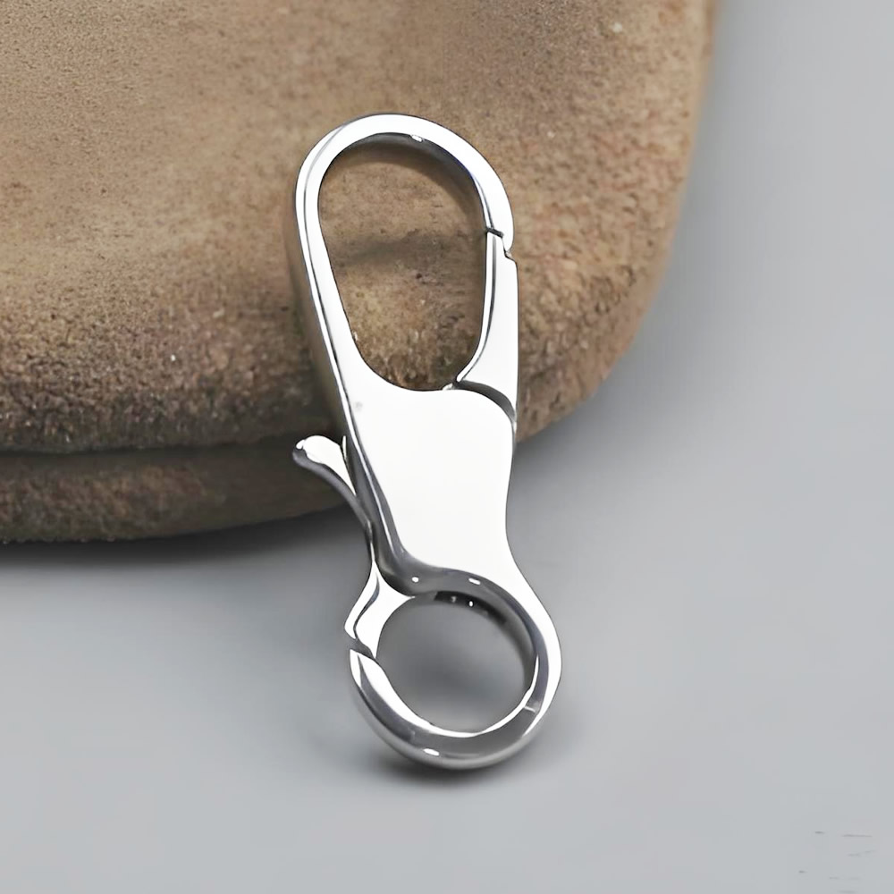 925 Sterling Silver Double Spring Clasp Hypoallergenic Large Chain Connector