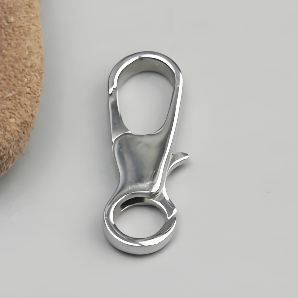 925 Sterling Silver Double Spring Clasp Hypoallergenic Large Chain Connector