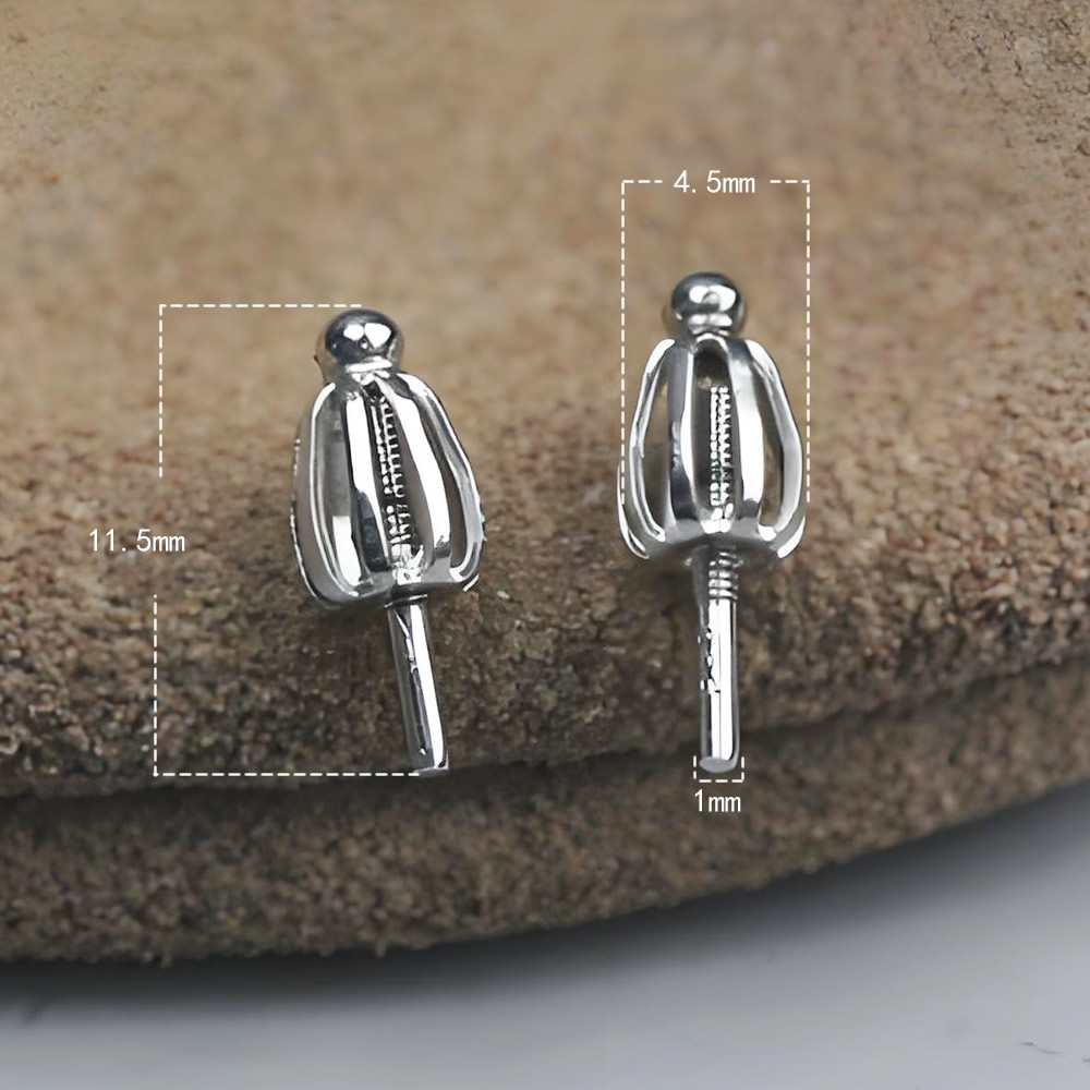 925 Sterling Silver Tulip Screw Back Ear Post Lab Tested Authentic DDP In Stock Online Anti Tarnish DIY Piercing Jewelry Finding