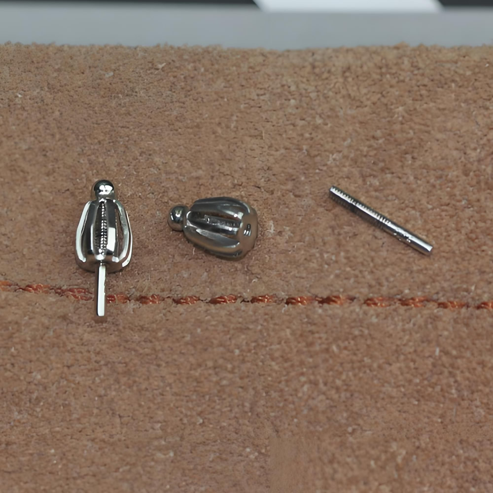 925 Sterling Silver Tulip Screw Back Ear Post Lab Tested Authentic DDP In Stock Online Anti Tarnish DIY Piercing Jewelry Finding