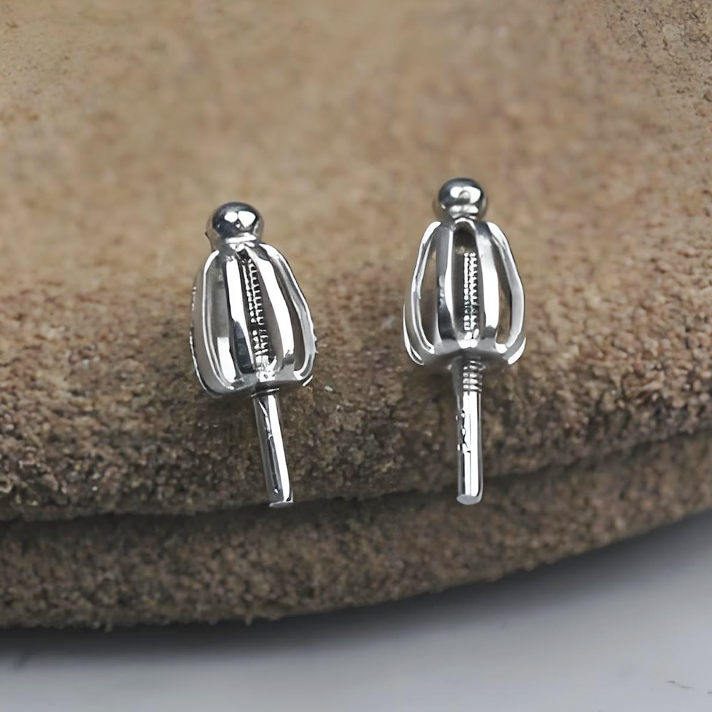 925 Sterling Silver Tulip Screw Back Ear Post Lab Tested Authentic DDP In Stock Online Anti Tarnish DIY Piercing Jewelry Finding