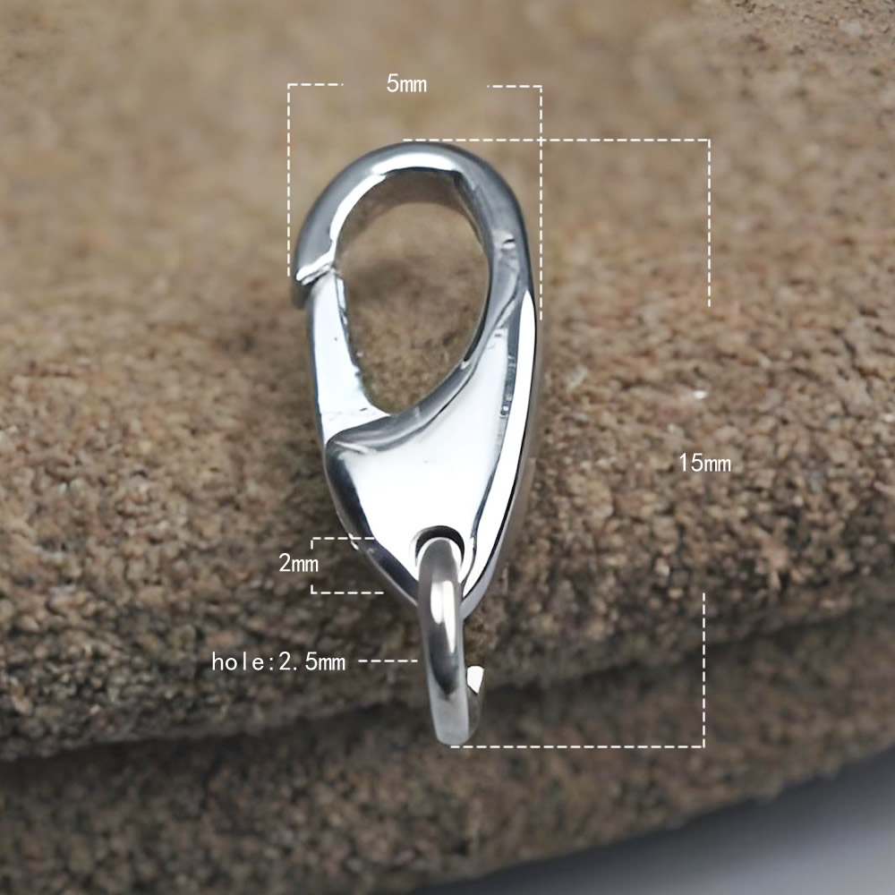Sterling Silver Mini Lobster Claw Clasp Lab Verified Spring Chain Connector