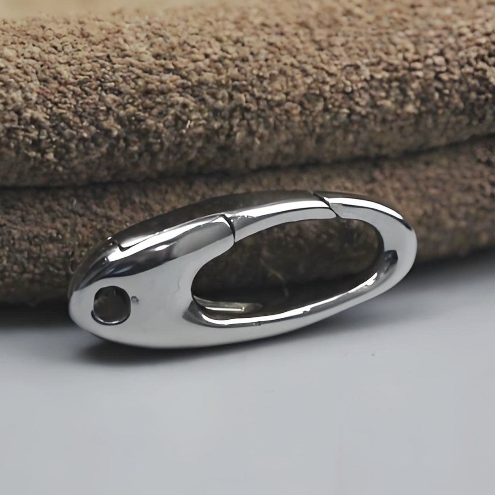 Sterling Silver Irregular Oval Spring Clasp Lab Tested Authentic DDP In Stock Online Anti Tarnish DIY Bracelet Jewelry Findings
