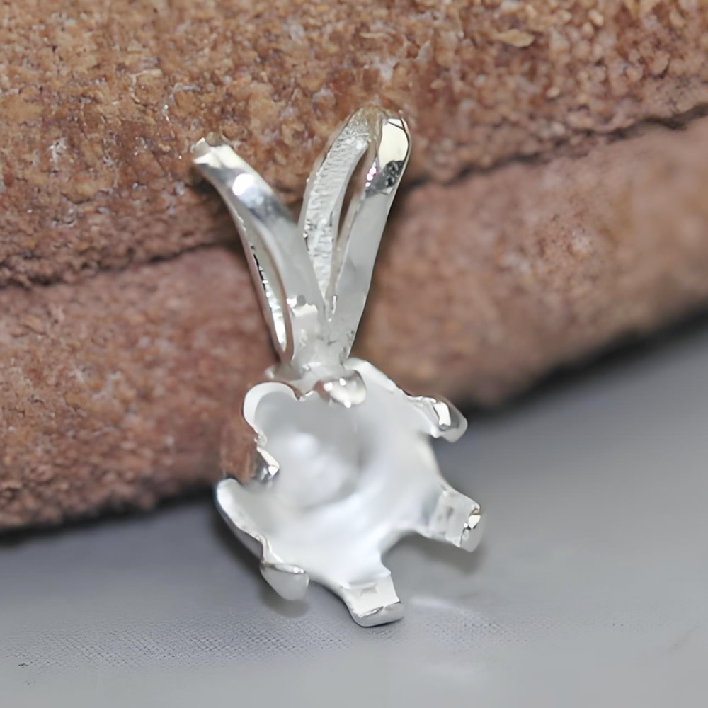Sterling Silver Round Gem Pendant Setting Lab Tested Authentic DDP In Stock Online Anti Tarnish Blank Stone Mount Jewelry Findin