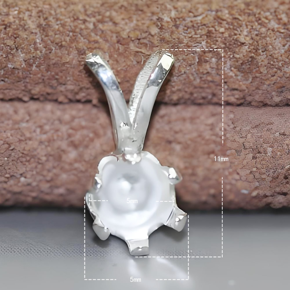 Sterling Silver Round Gem Pendant Setting Lab Tested Authentic DDP In Stock Online Anti Tarnish Blank Stone Mount Jewelry Findin