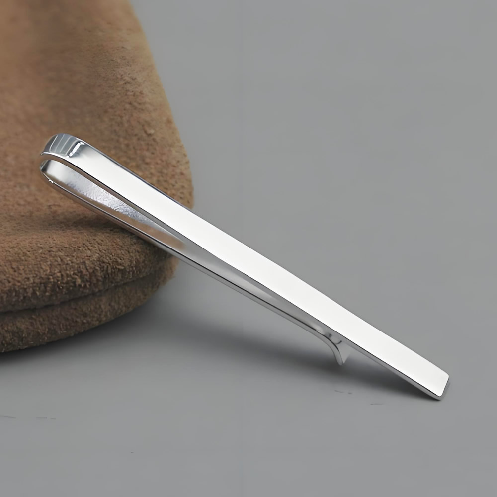 Sterling Silver Straight Tie Bar Lab Verified Polished Necktie Clip Finding