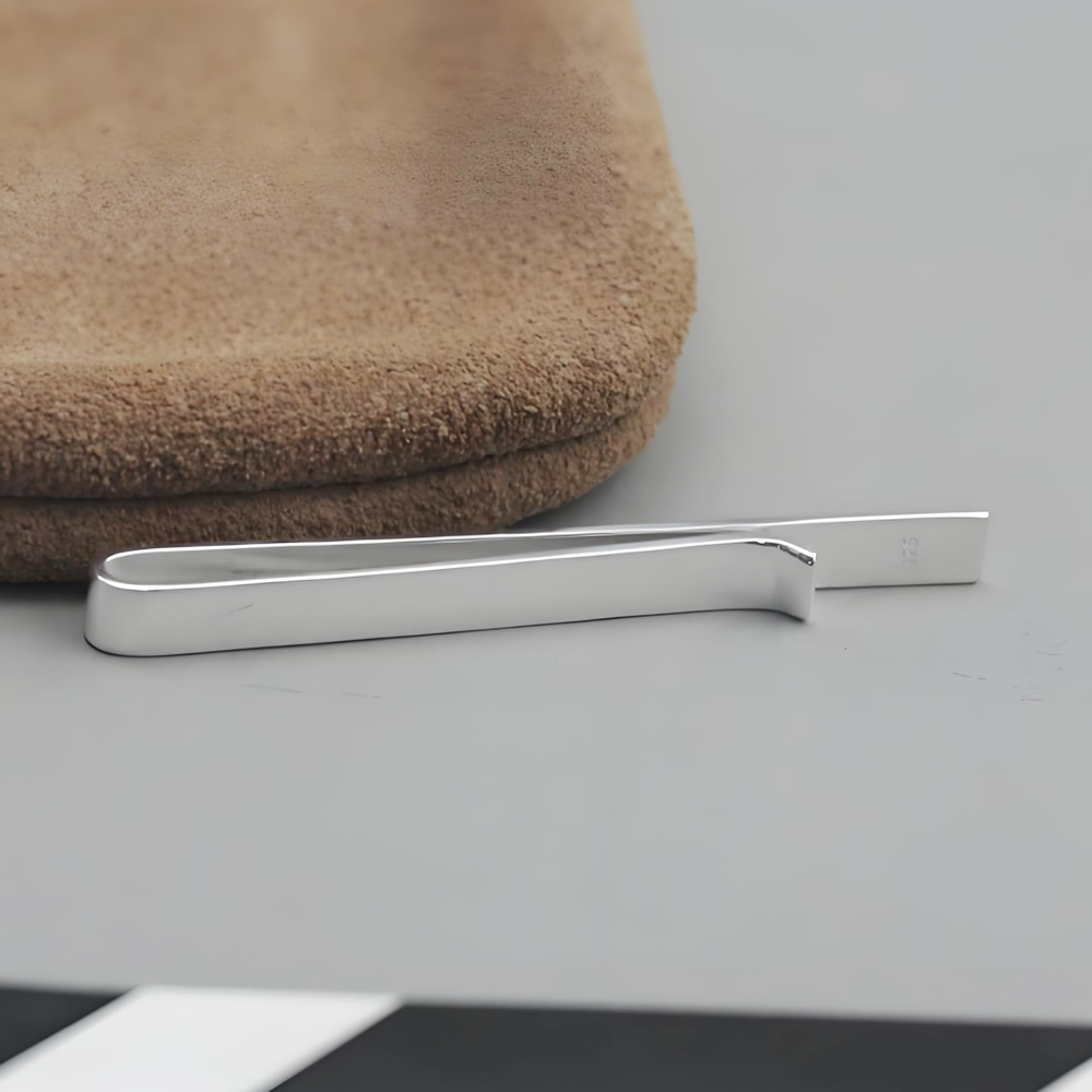Sterling Silver Straight Tie Bar Lab Verified Polished Necktie Clip Finding