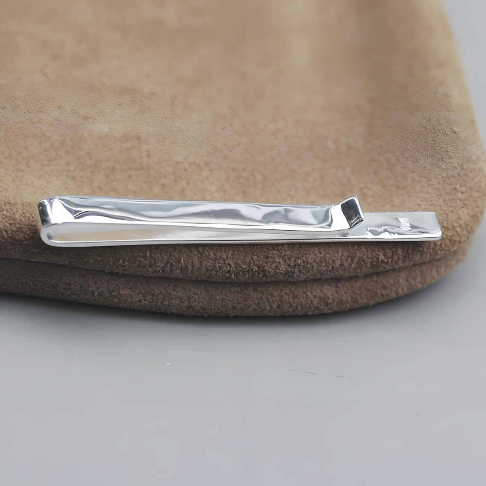 Sterling Silver Straight Tie Bar Lab Verified Polished Necktie Clip Finding
