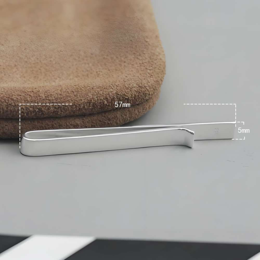 Sterling Silver Straight Tie Bar Lab Verified Polished Necktie Clip Finding