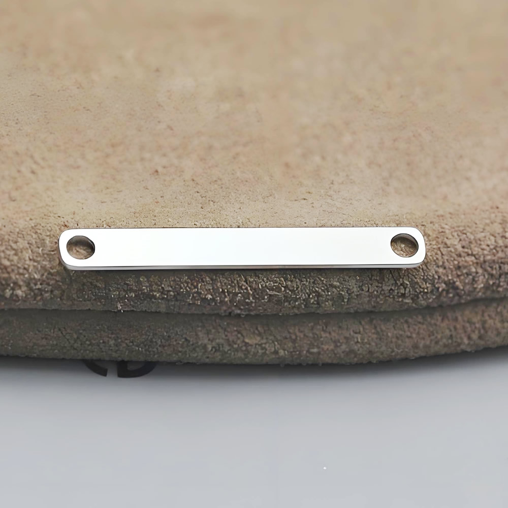 925 Sterling Silver Double Hole Bar Connector Lab Tested Authentic DDP In Stock Online Anti Tarnish DIY Engraving Jewelry Blanks