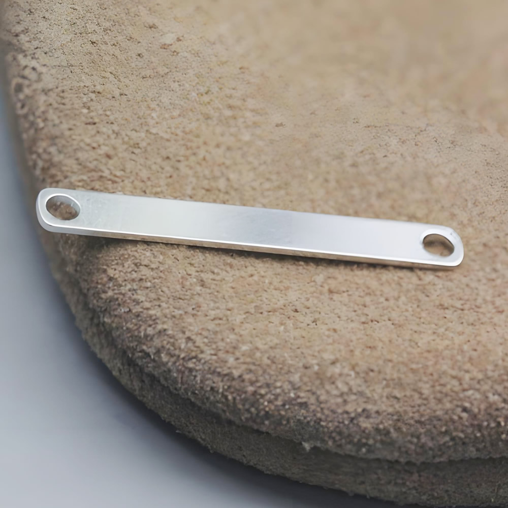925 Sterling Silver Double Hole Bar Connector Lab Tested Authentic DDP In Stock Online Anti Tarnish DIY Engraving Jewelry Blanks