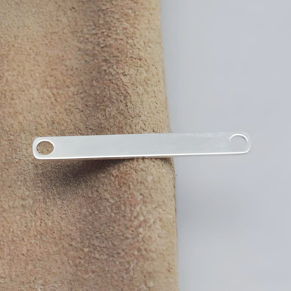 925 Sterling Silver Double Hole Bar Connector Lab Tested Authentic DDP In Stock Online Anti Tarnish DIY Engraving Jewelry Blanks
