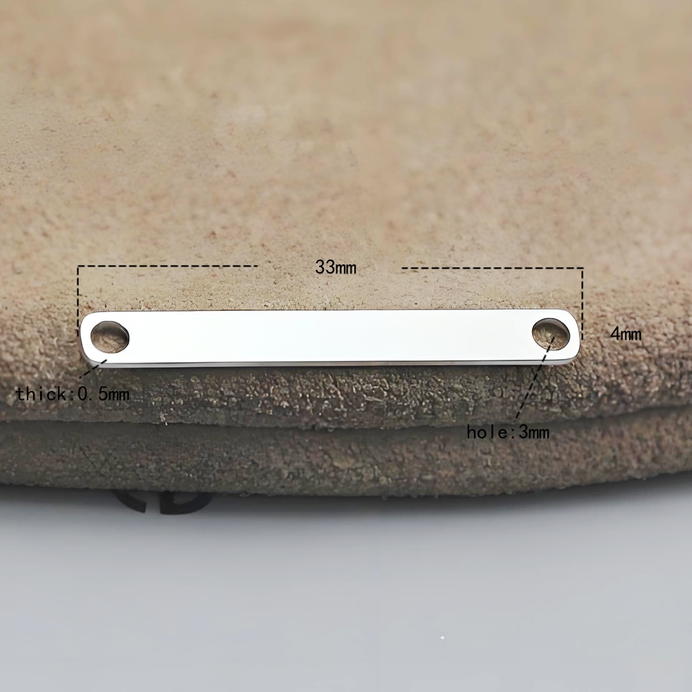 925 Sterling Silver Double Hole Bar Connector Lab Tested Authentic DDP In Stock Online Anti Tarnish DIY Engraving Jewelry Blanks