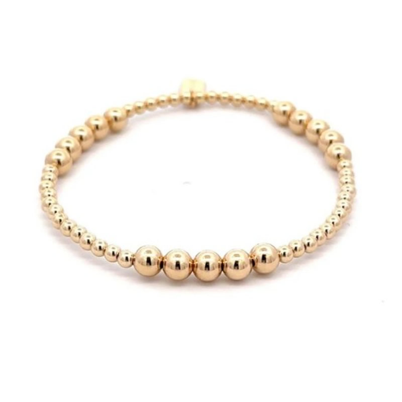 3mm Gold filled beads and 5mm Gold filled beads  bracelet