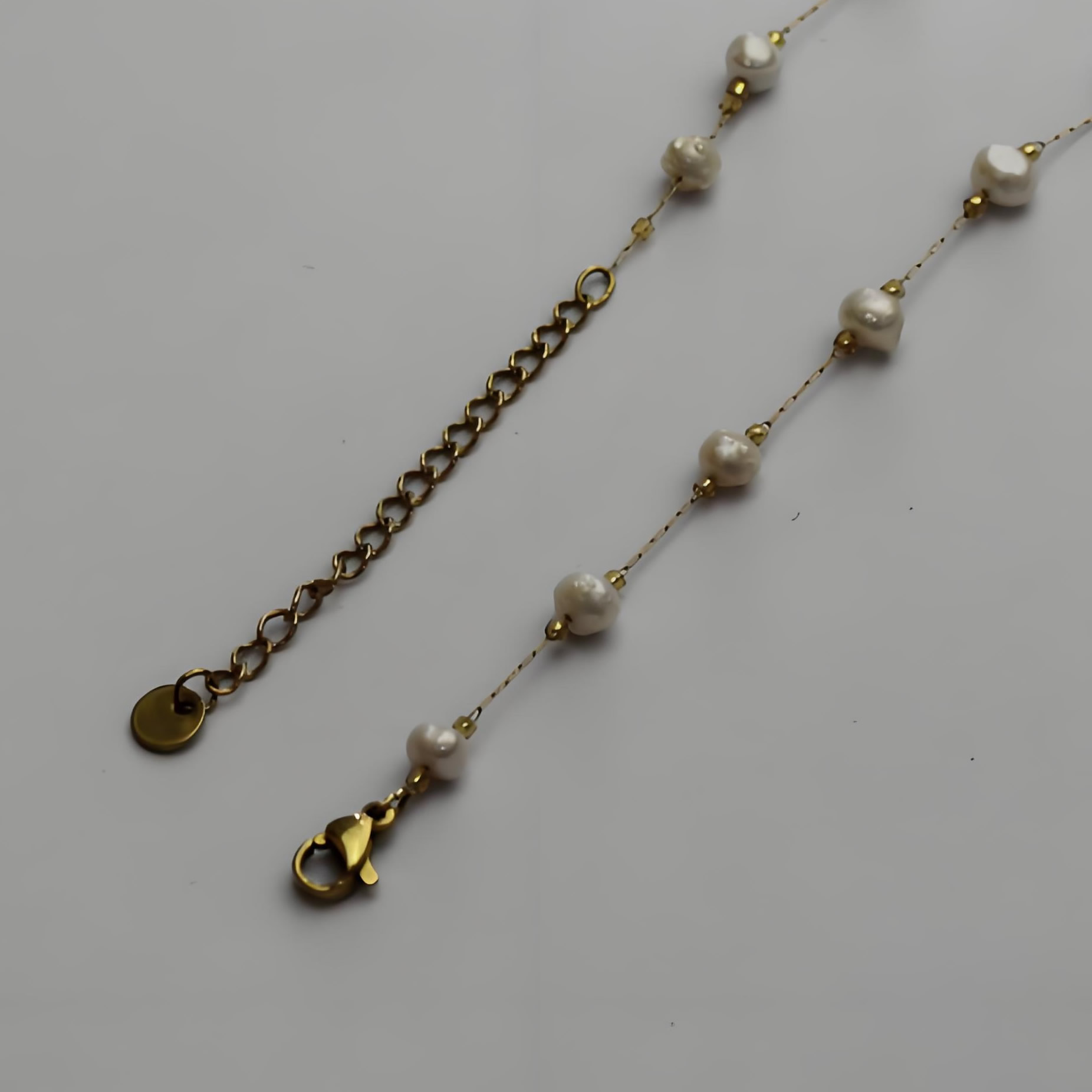 Stainless Steel Dainty Pearl Choker Necklace Minimal Daily Wea