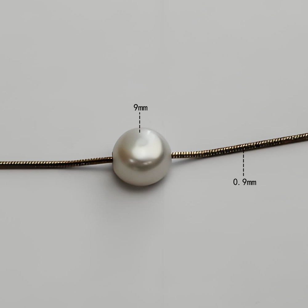 Stainless Steel Smooth Snake Chain Floating White Pearl Pendant Necklace Handmade Craft Gifts Womens Daily Jewelry Findings