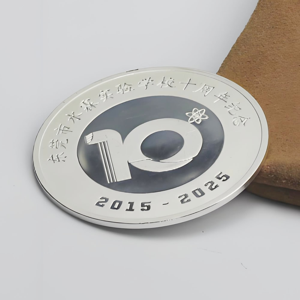 925 Sterling Silver Large Circular Silver Plate Hypoallergenic Commemorative Blank