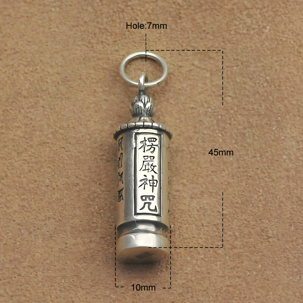 Sterling Silver Cylinder Pet Ash Urn Pendant Lab Tested Authentic DDP In Stock Online Anti Tarnish DIY Memorial Jewelry Findings