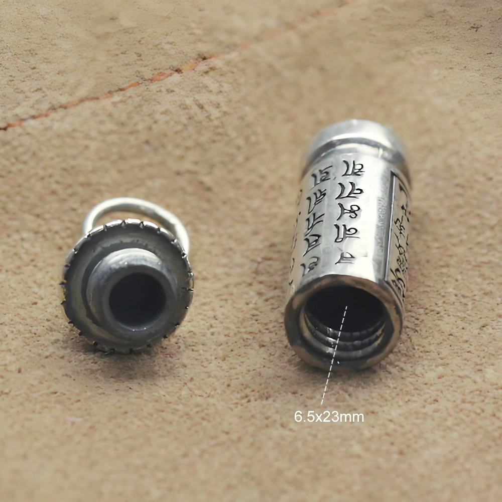 Sterling Silver Cylinder Pet Ash Urn Pendant Lab Tested Authentic DDP In Stock Online Anti Tarnish DIY Memorial Jewelry Findings