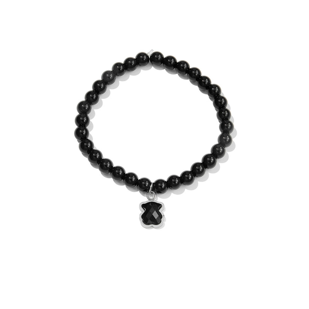 Stainless Steel Black Faceted Stone Bear Shape Jewelry Combo Handmade Craft Gifts Women Sweet Daily Wear Jewelry Findings