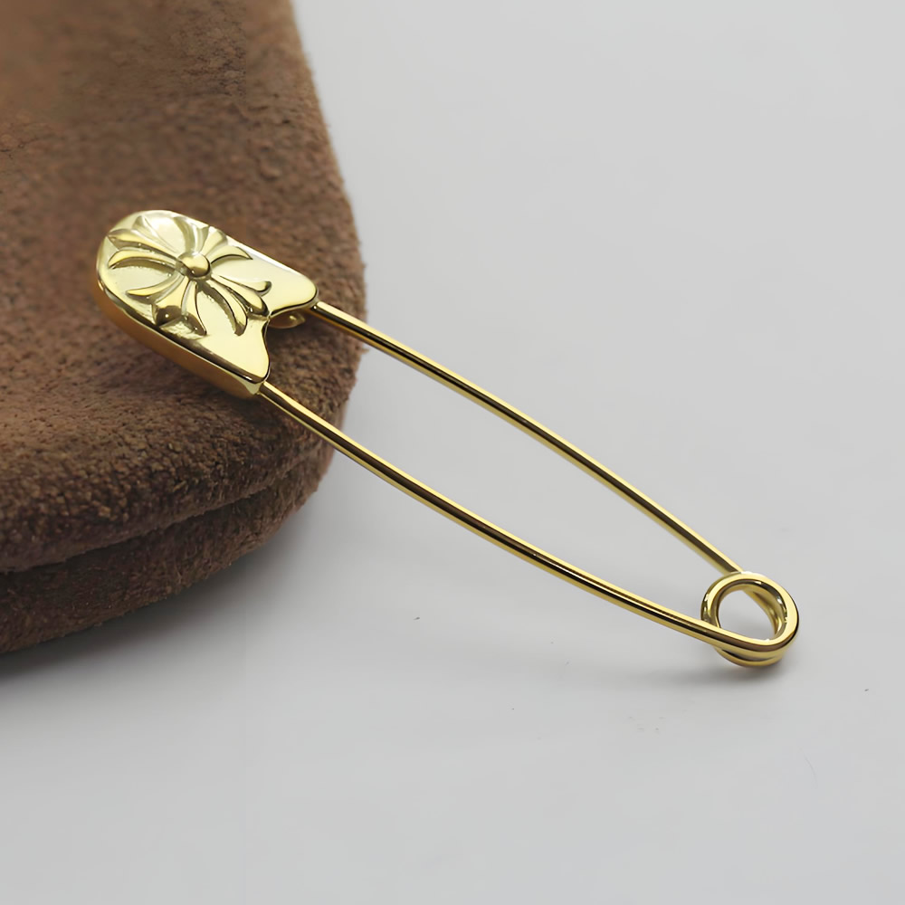 Sterling Silver Long Stem Floral Safety Pin Lab Certified Brooch Blank Base