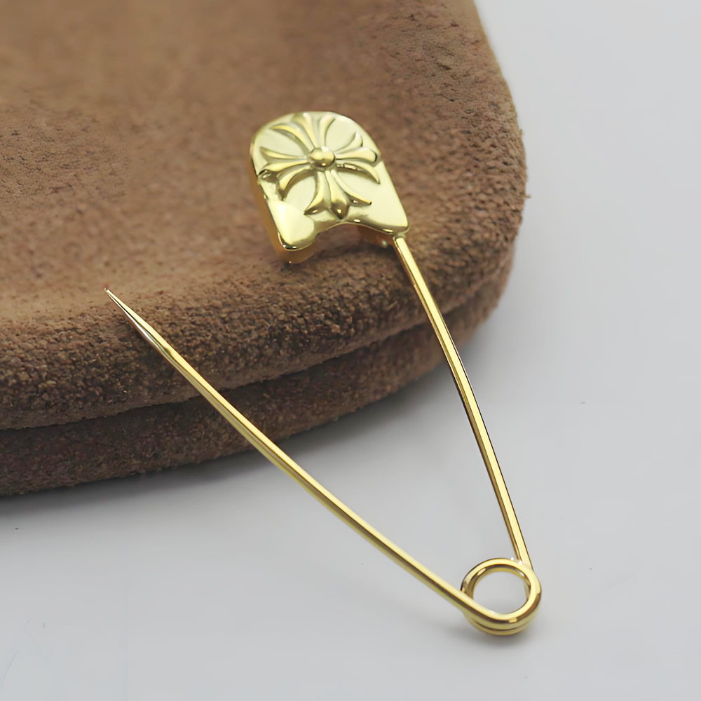 Sterling Silver Long Stem Floral Safety Pin Lab Certified Brooch Blank Base