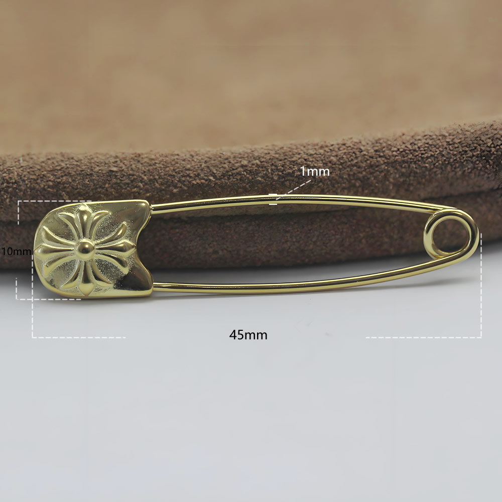 Sterling Silver Long Stem Floral Safety Pin Lab Certified Brooch Blank Base
