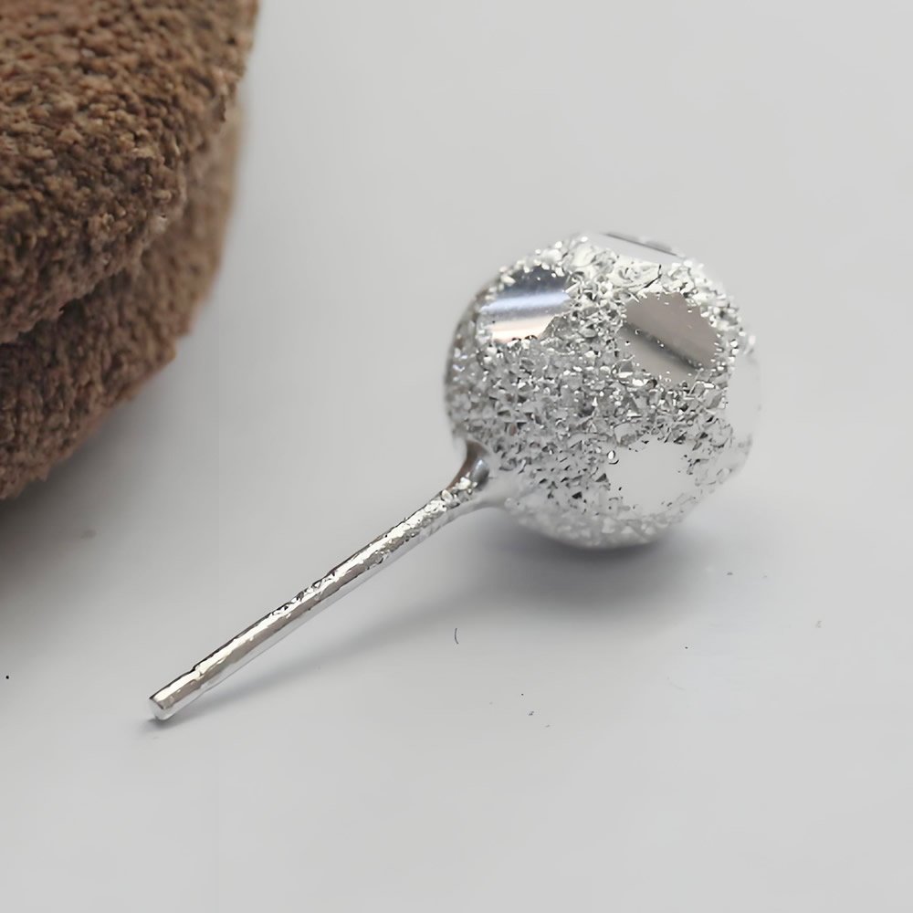 Sterling Silver Crushed Texture Round Stud Earrings Lab Tested Authentic DDP In Stock Online Anti Tarnish DIY Earring Findings