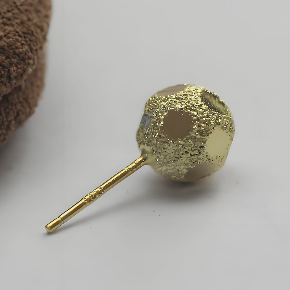 Sterling Silver Crushed Texture Round Stud Earrings Lab Tested Authentic DDP In Stock Online Anti Tarnish DIY Earring Findings