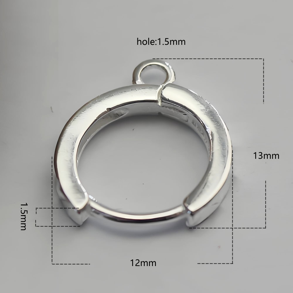 Sterling Silver Hoops Earring Components