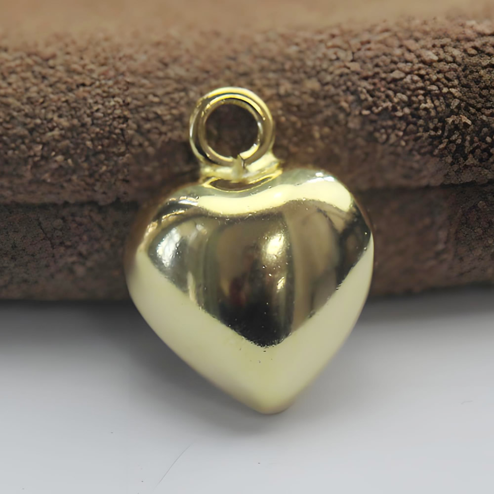 Sterling Silver Polished Heart Charm Hypoallergenic Glossy Jewelry Ornament