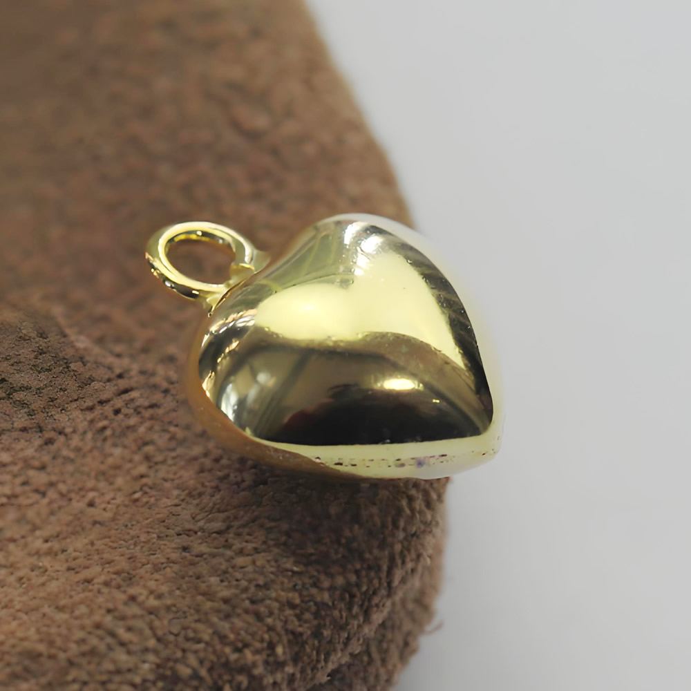 Sterling Silver Polished Heart Charm Hypoallergenic Glossy Jewelry Ornament