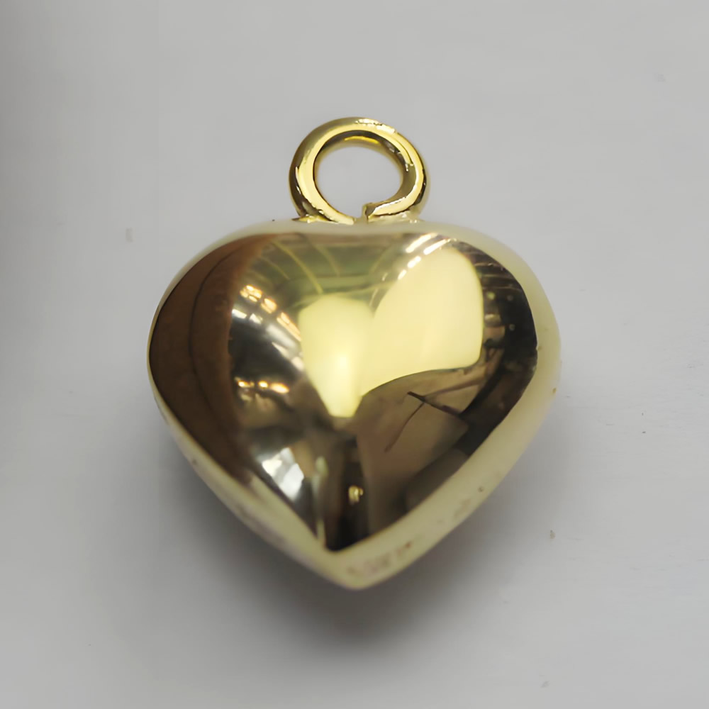 Sterling Silver Polished Heart Charm Hypoallergenic Glossy Jewelry Ornament